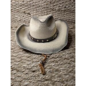 Boho 100% Paper Unisex Cowboy Western Festival Rodeo Sun Hat Lucky 7